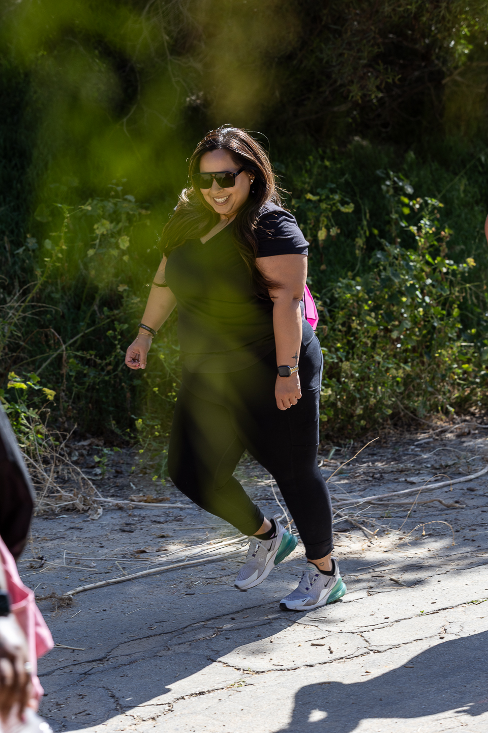 Attendees hiking and connecting