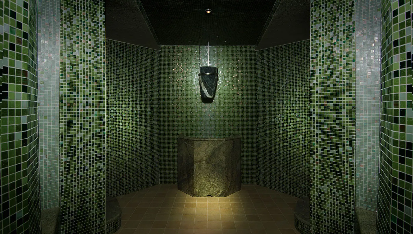 Aromatic steam room at The Omni Homestead